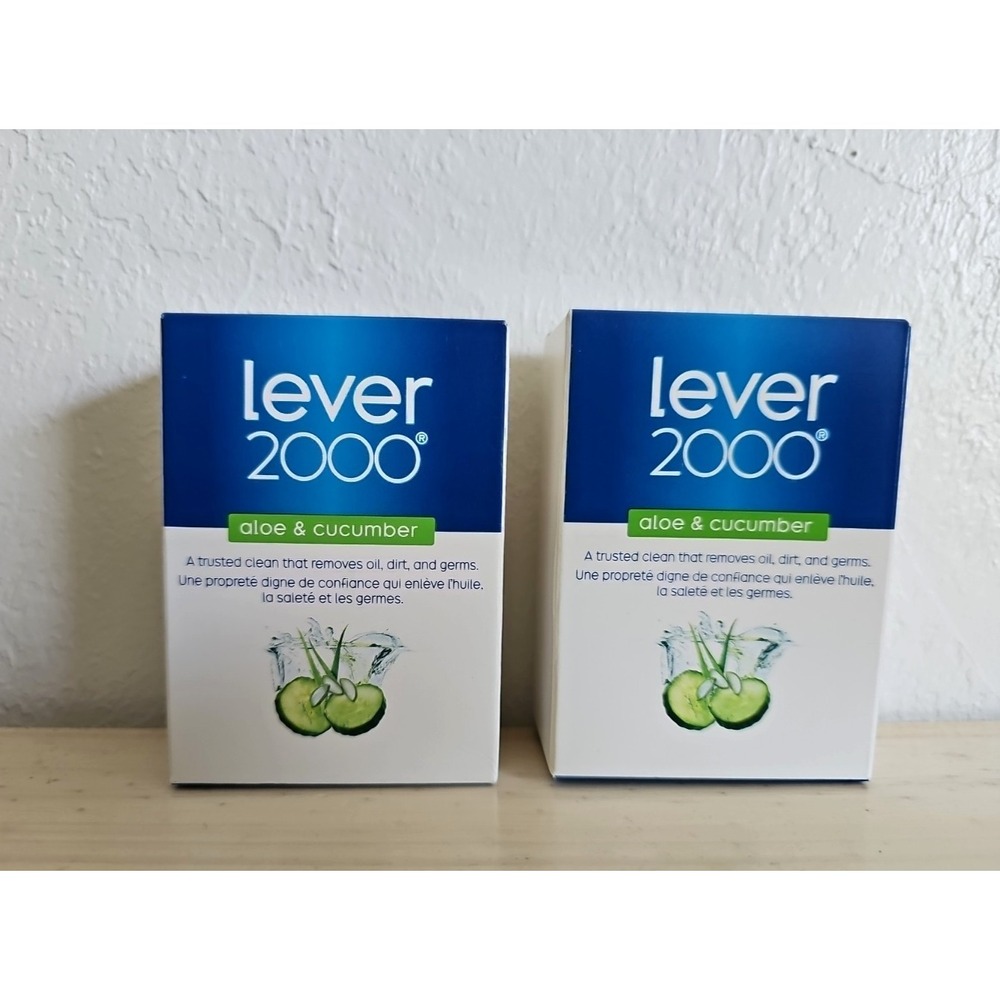 Lever 2000‎ Aloe & Cucumber 3.75 oz 2 Bars New and Unopened